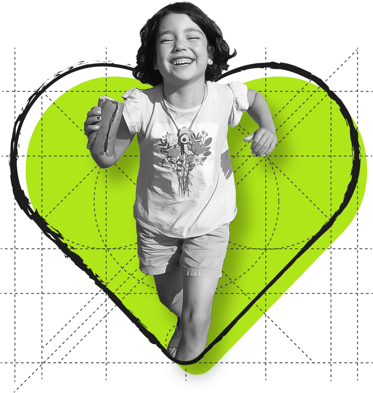 Laura Engranajes metálicos con iconos de creatividad y diseño sobre el corazón verde corporativo para la sección Quiénes Somos de La Fazctoria